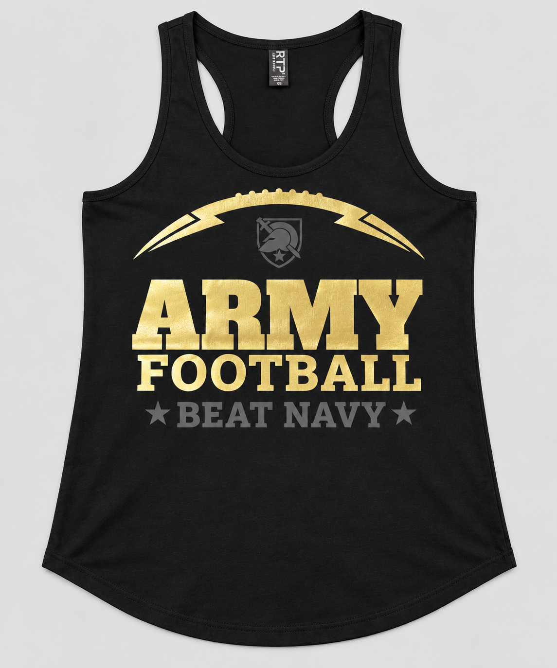Game Day at Michie – Women's Metallic Gold Army Tank